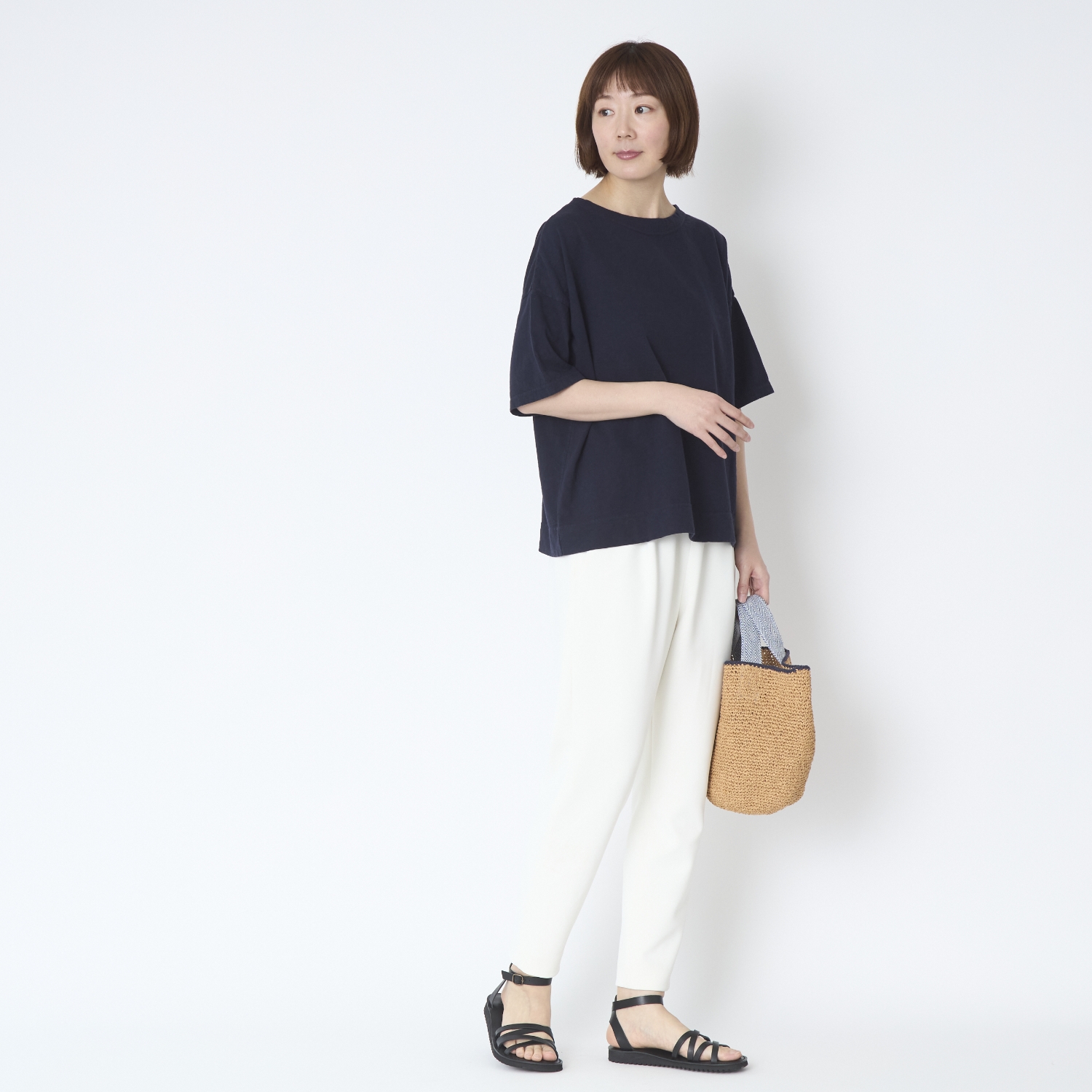 DAYS/5分袖ボートネックプルオーバー